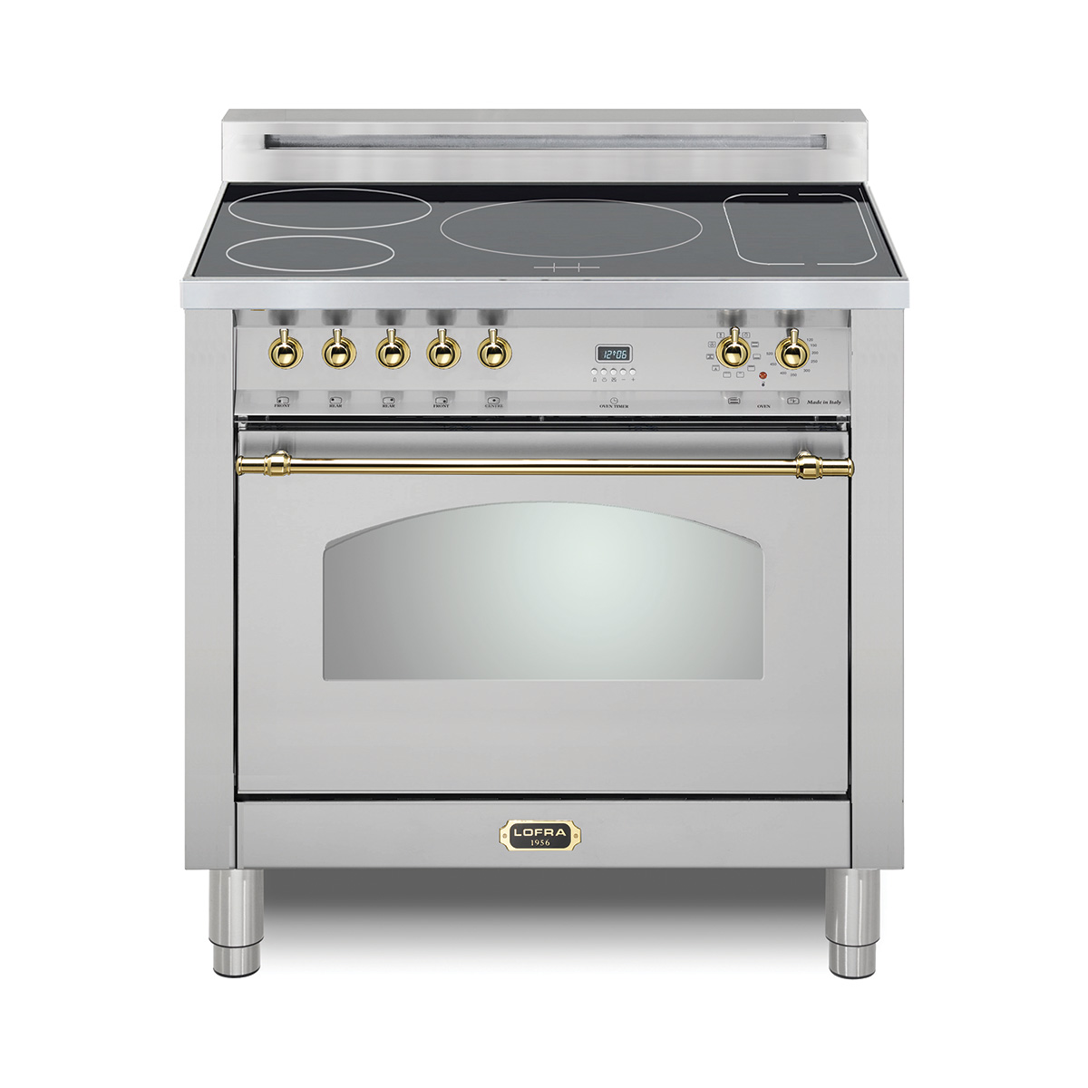Dolcevita 36 Induction stainless w brass trim